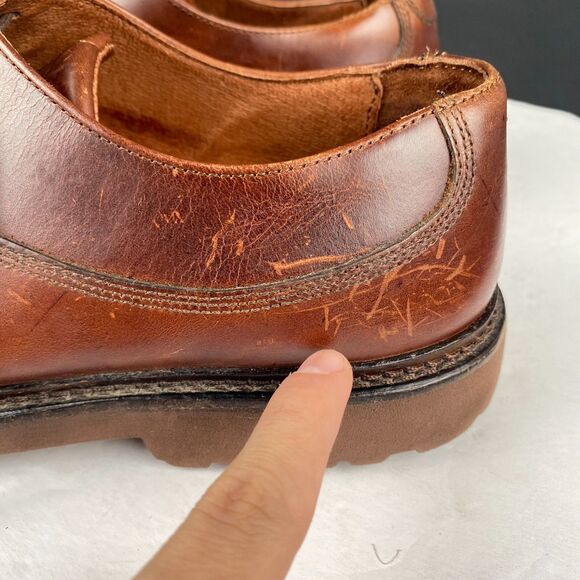 Men's Sebago Drysides Waterproof Lace up Brown Leather Oxford Shoes Size 8M - Picture 4 of 16